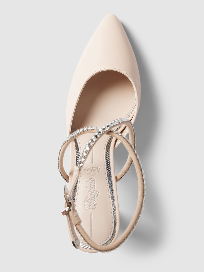 Pumps mit Strasssteinbesatz Modell 'JOLIE QUEEN' in beige