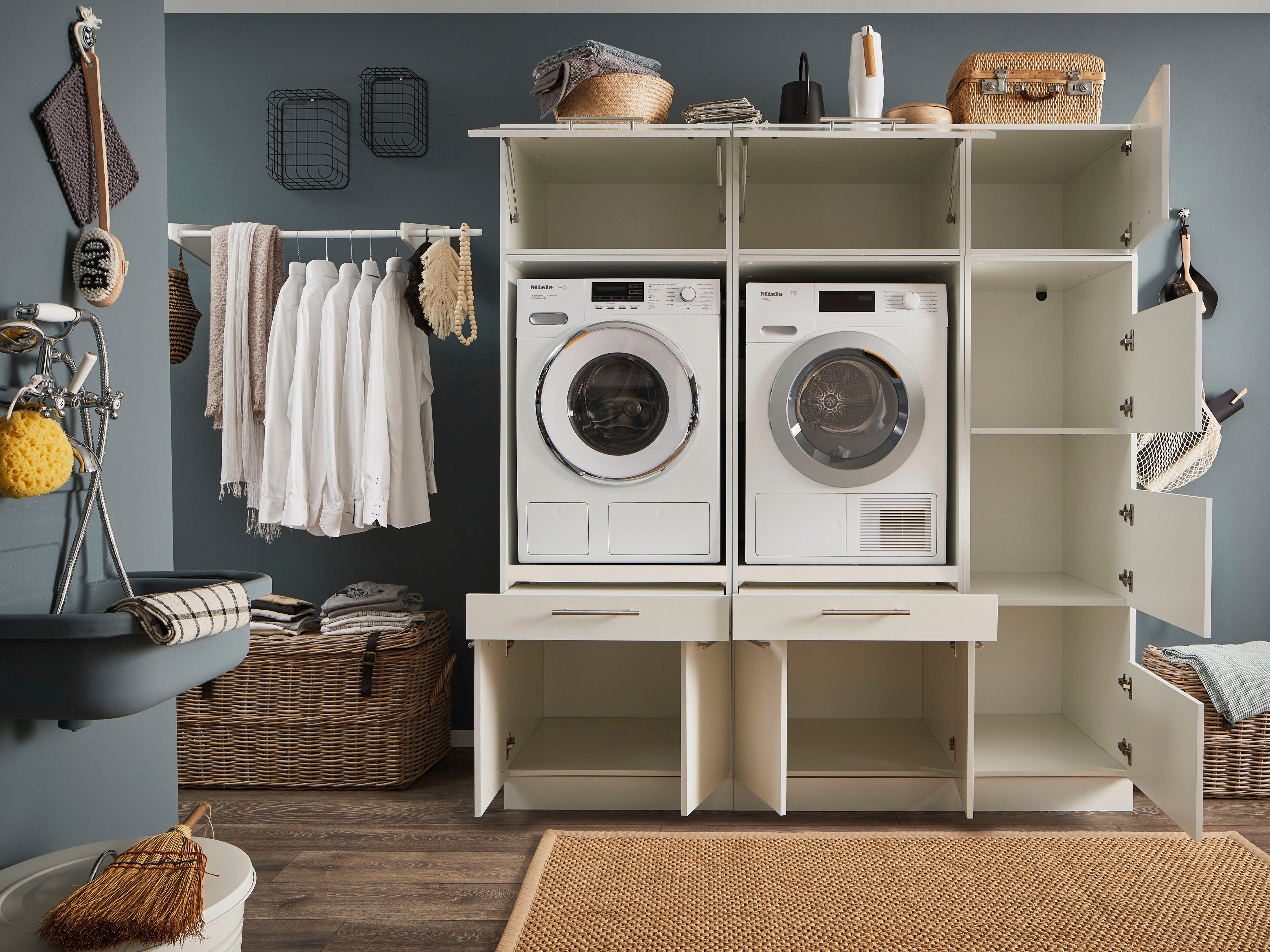 Laundreezy Mehrzweckschrank-Set LAUNDREEZY LDSK11, Breite 185 cm
