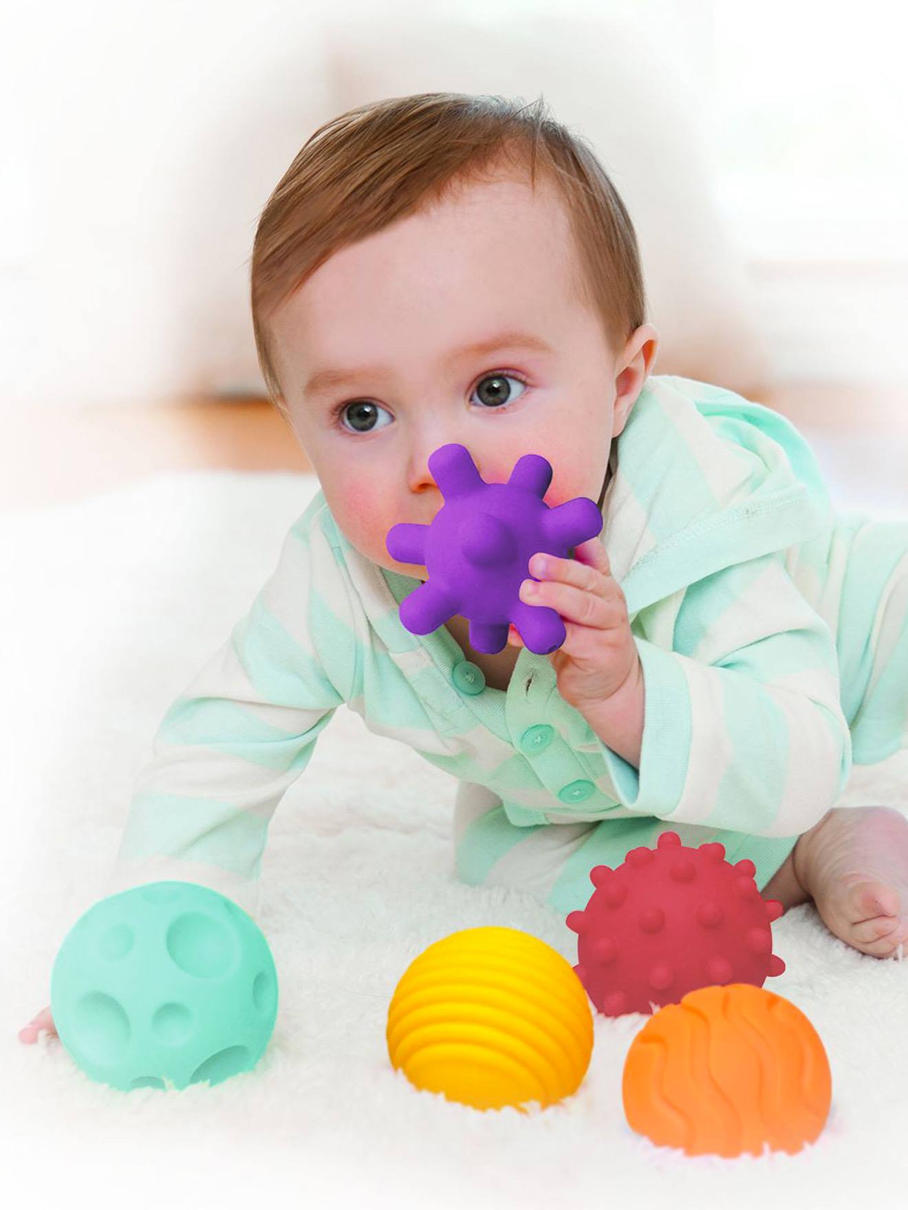 Infantino 6er-Set Baby Igelbälle INFANTINO - mehrfarbig
