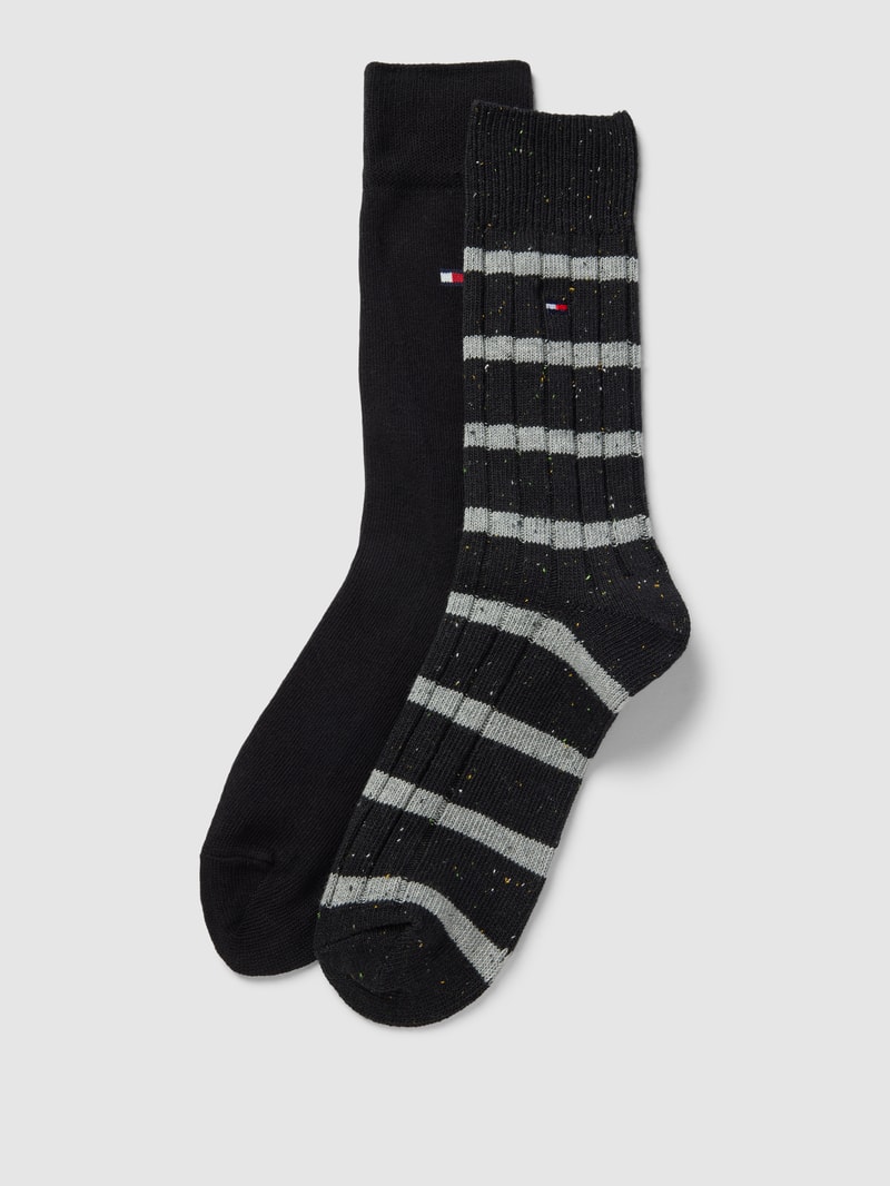 Socken mit Label-Details im 2er-Pack Modell 'NEPPY' in schwarz