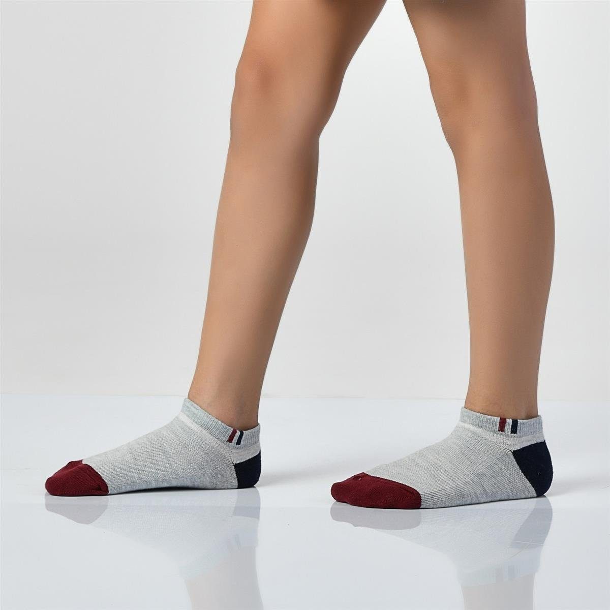 LOREZA Kurzsocken 12 Paar Jungen Mädchen Sneakersocken Uni Socken Kindersocken 21-36 (Paar, 12-Paar) 12-Paar