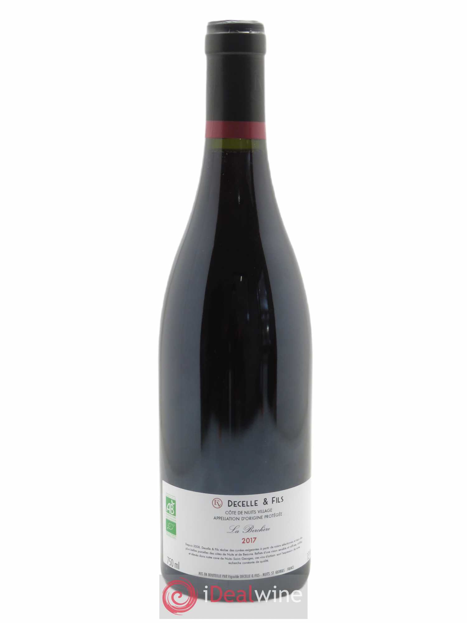 Côte de Nuits-Villages La Berchère Decelle & Fils (Domaine)  2017 - Lot de 1 Bouteille