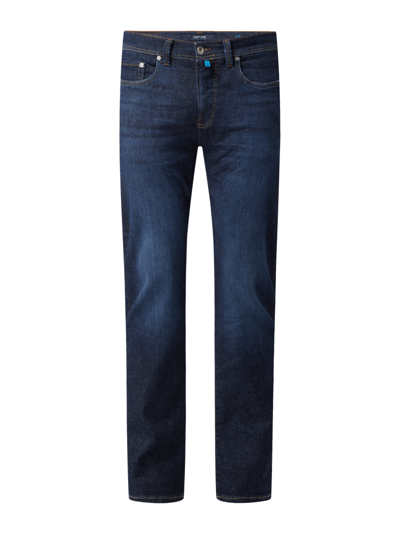 Tapered Fit Jeans mit Stretch-Anteil Modell 'Lyon' - 'Futureflex' in dunkelblau
