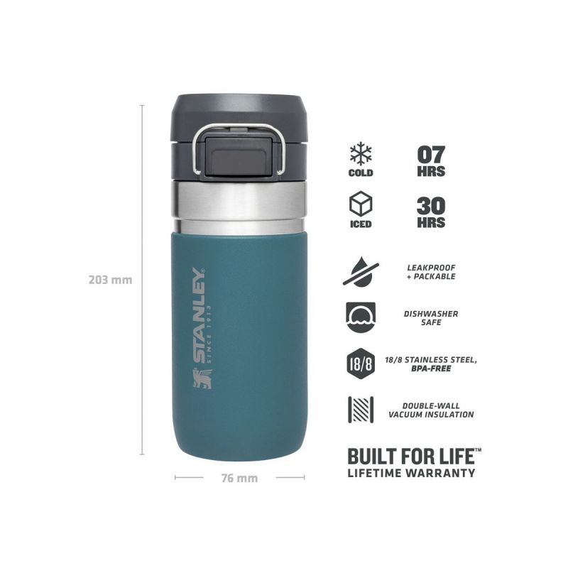 Stanley Thermoflasche, Go Quick Flip Wasserflasche 16oz \/ 470ml Lagoon