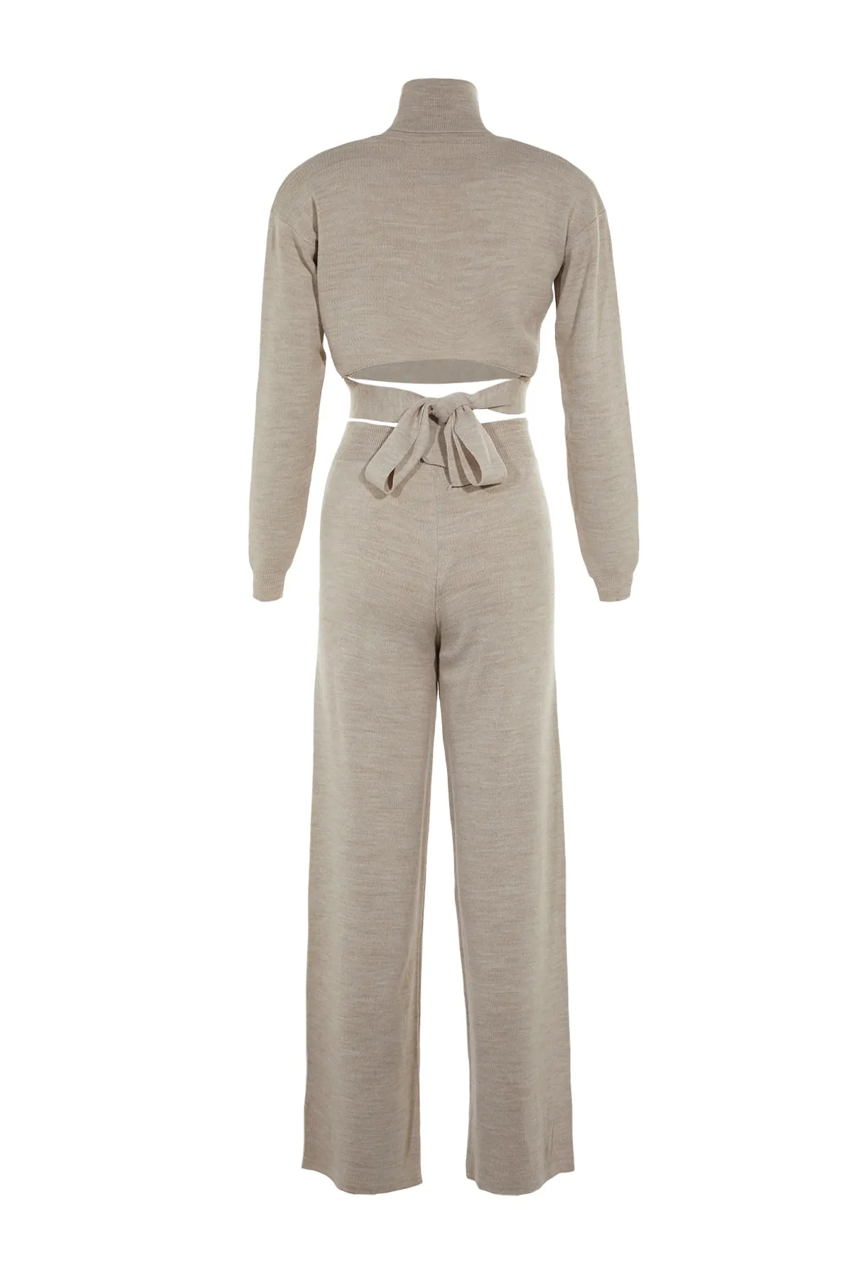 Trendyol Collection  Beige Basic Rollkragen-Strick-Top-Top-Set TWOAW21AU0093