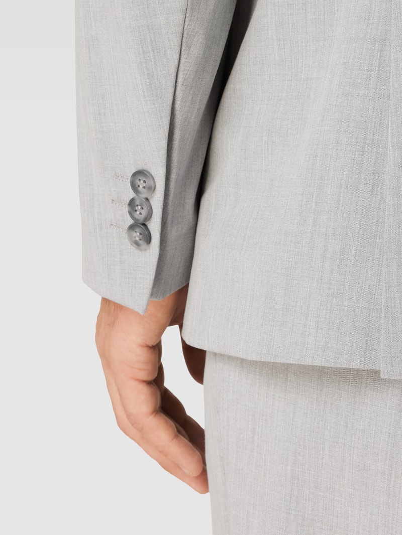Slim Fit 2-Knopf-Sakko mit Pattentaschen in hellgrau