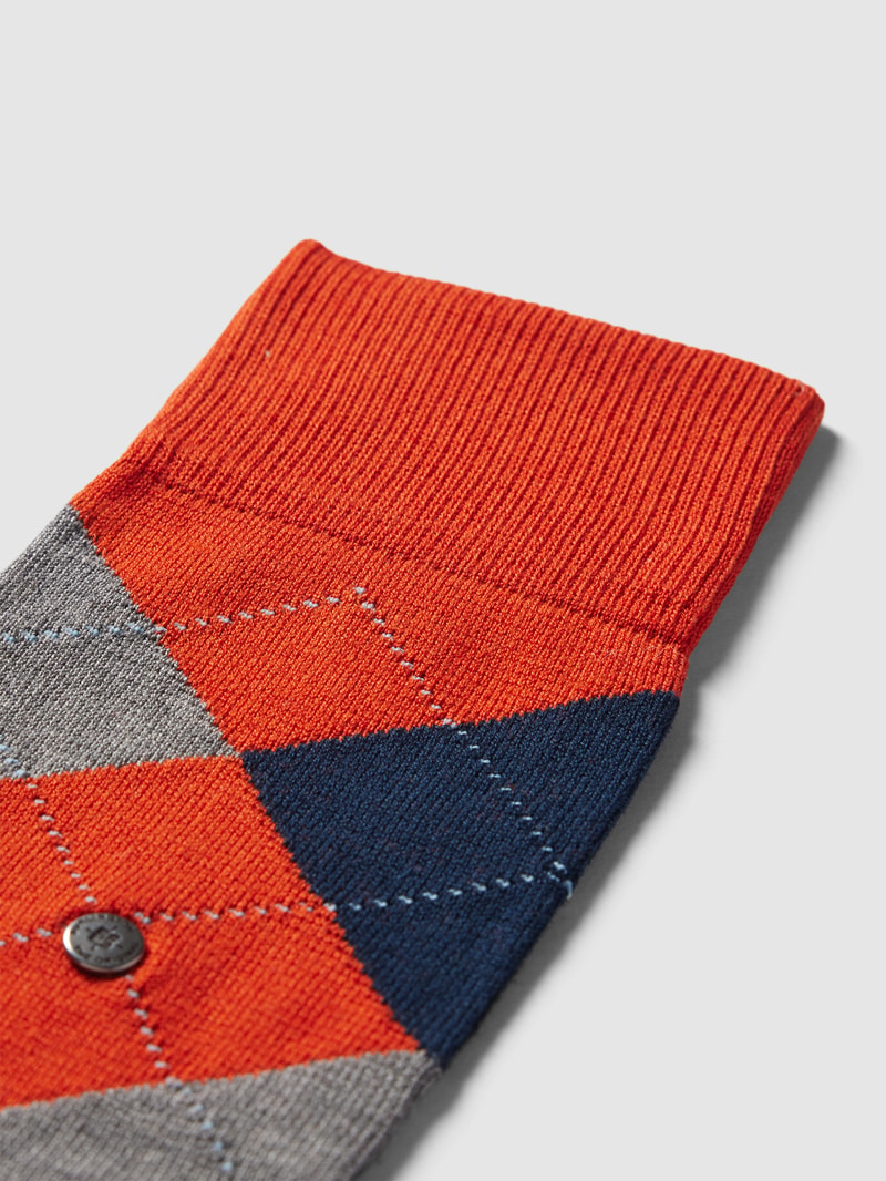 Socken mit Label-Print Modell 'MANCHESTER' in rostrot