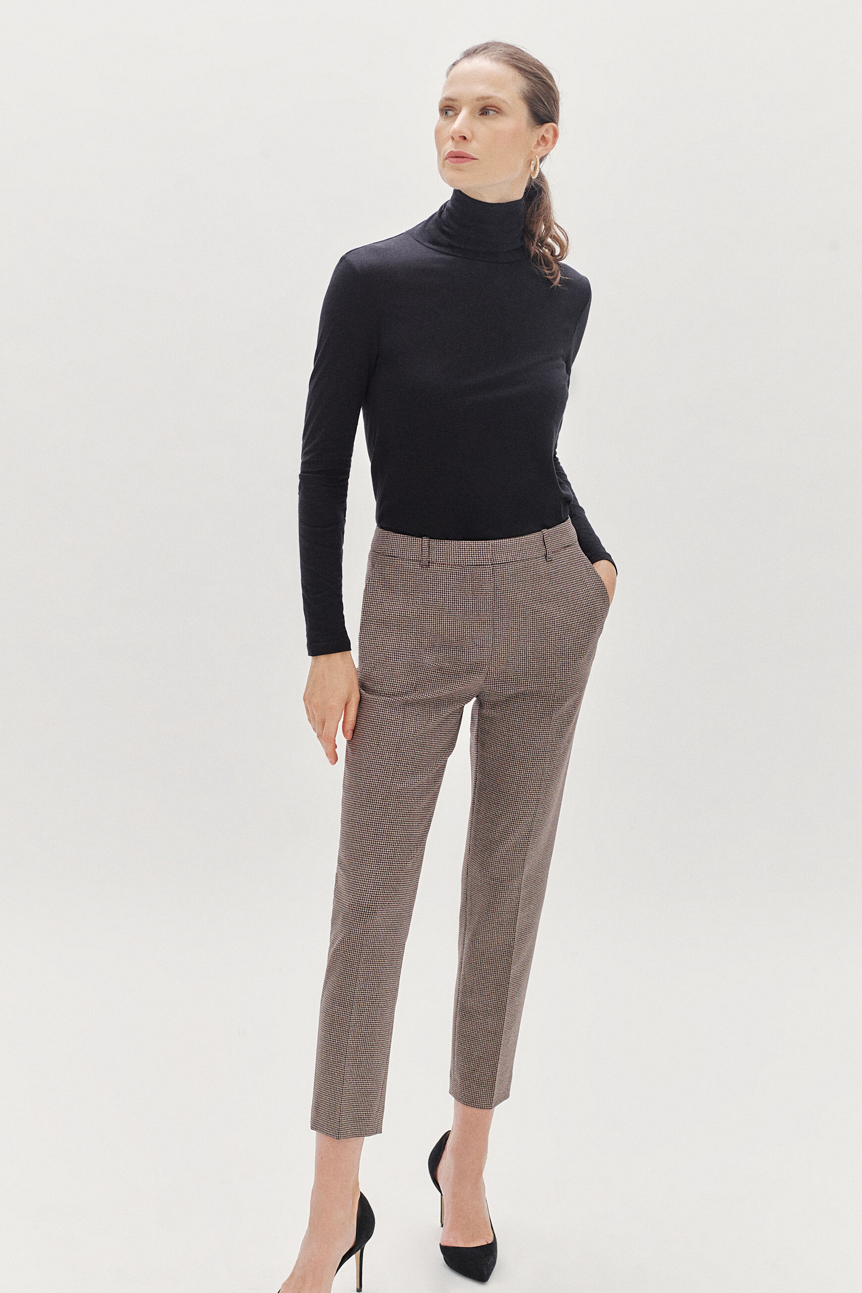 pantalon sidiki marron fonce femme