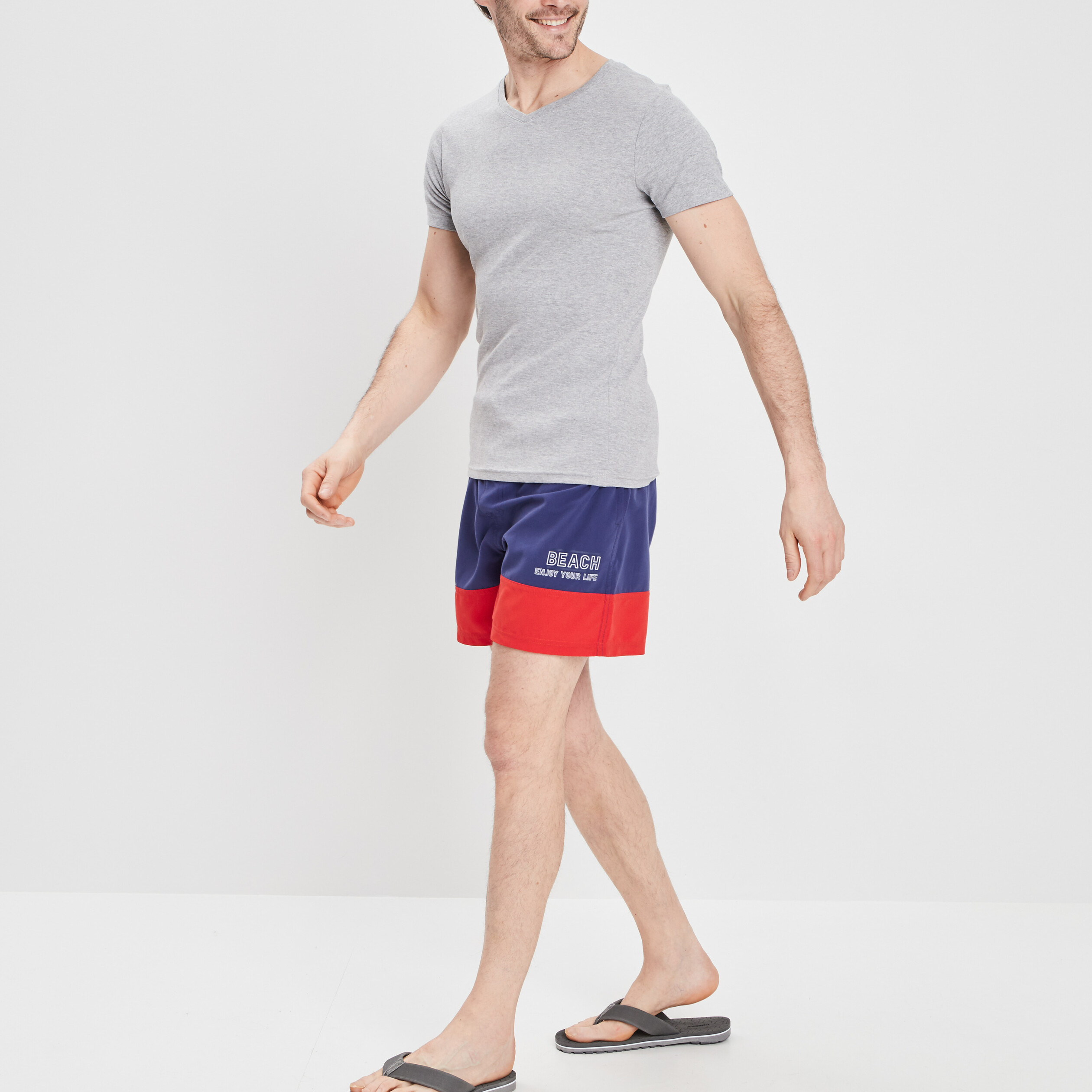 Short de bain rouge homme | La Halle