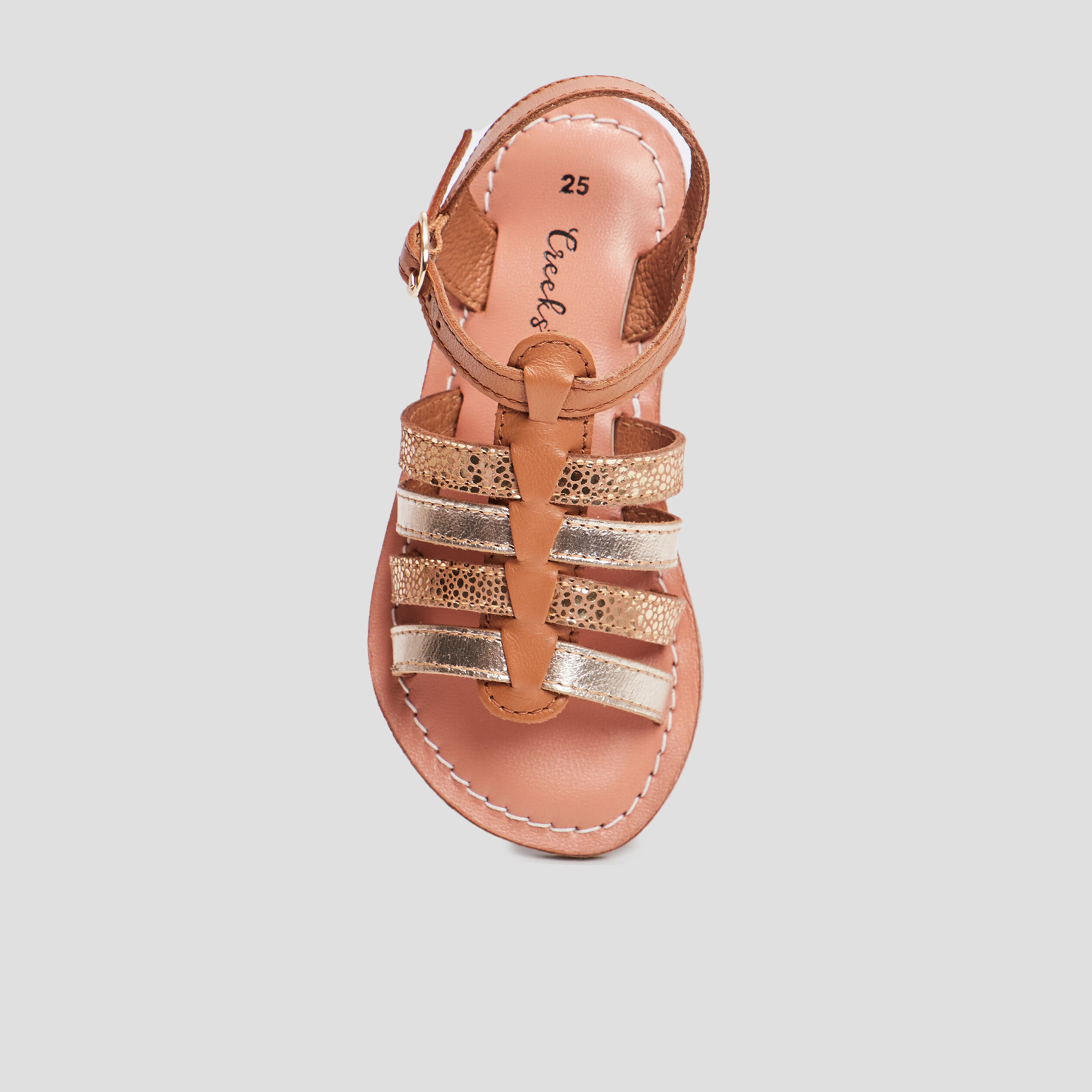Sandales en cuir Creeks camel fille | La Halle