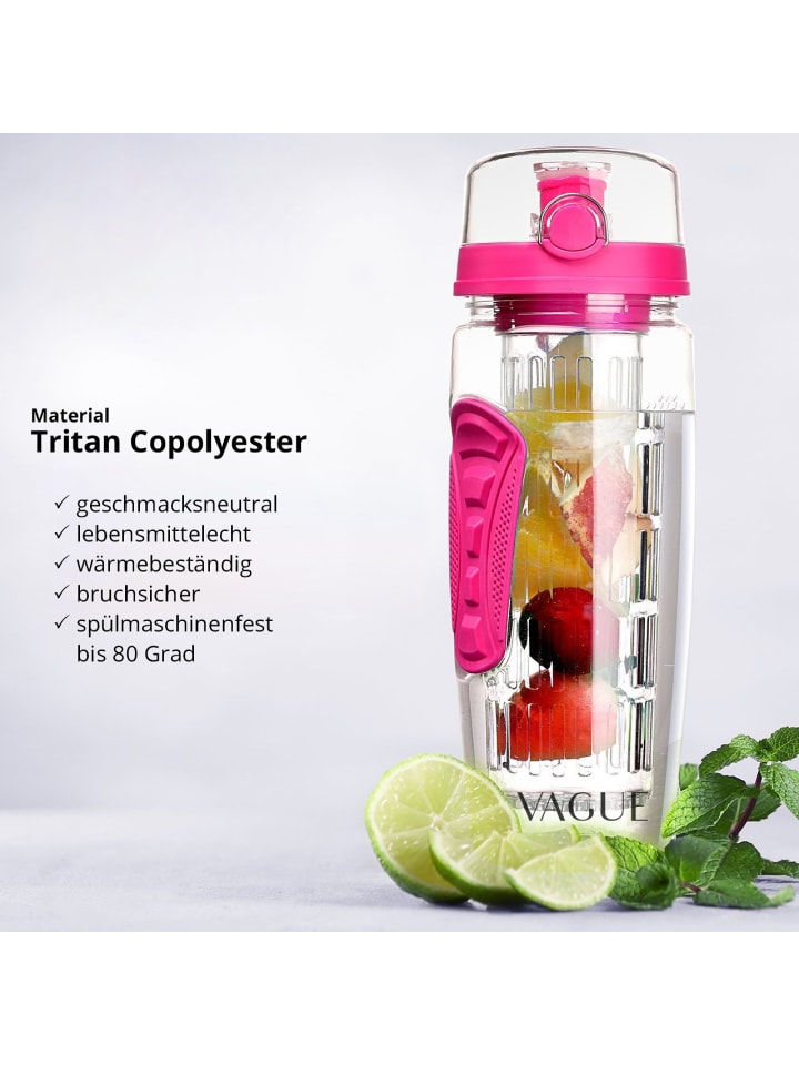 LA VAGUE VITALITY Trinkflasche mit Einsatz in pink günstig kaufen 900ml