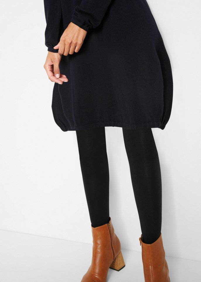 Feinstrickkleid in O-Silhouette, knieumspielend