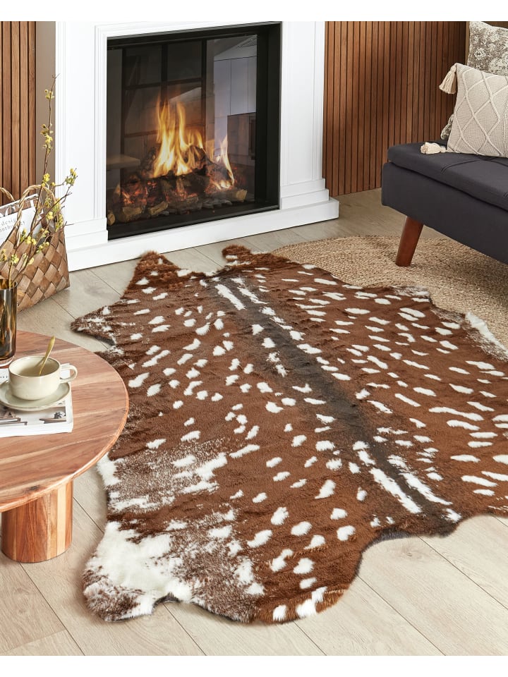 Beliani Schaffell KNOLL in Braun/Beige - (W) 150 x (L) 200 cm günstig kaufen onesize