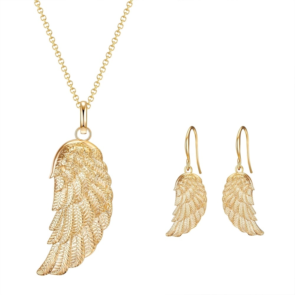 Rafaela Donata Ensemble bijoux fantaisie Aile d'ange Laiton en Or jaune Bijoux