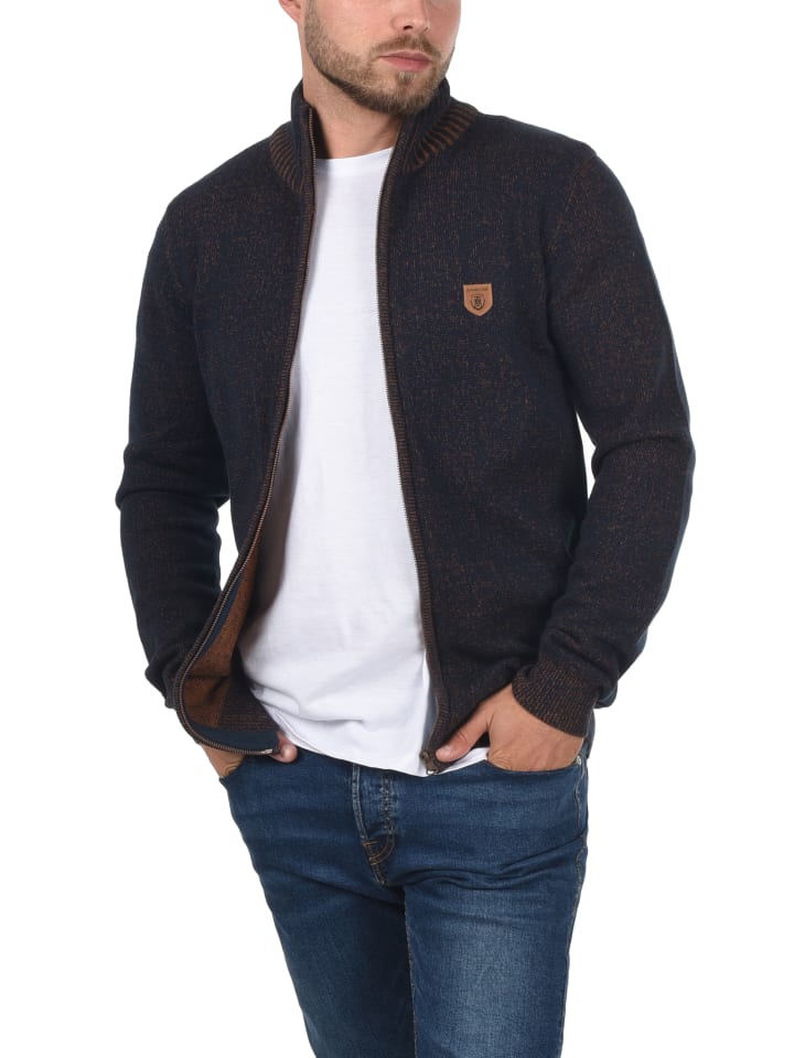 INDICODE Strickjacke IDAndy 35-099MM Cardigan mit Stehkragen in dunkelblau günstig kaufen