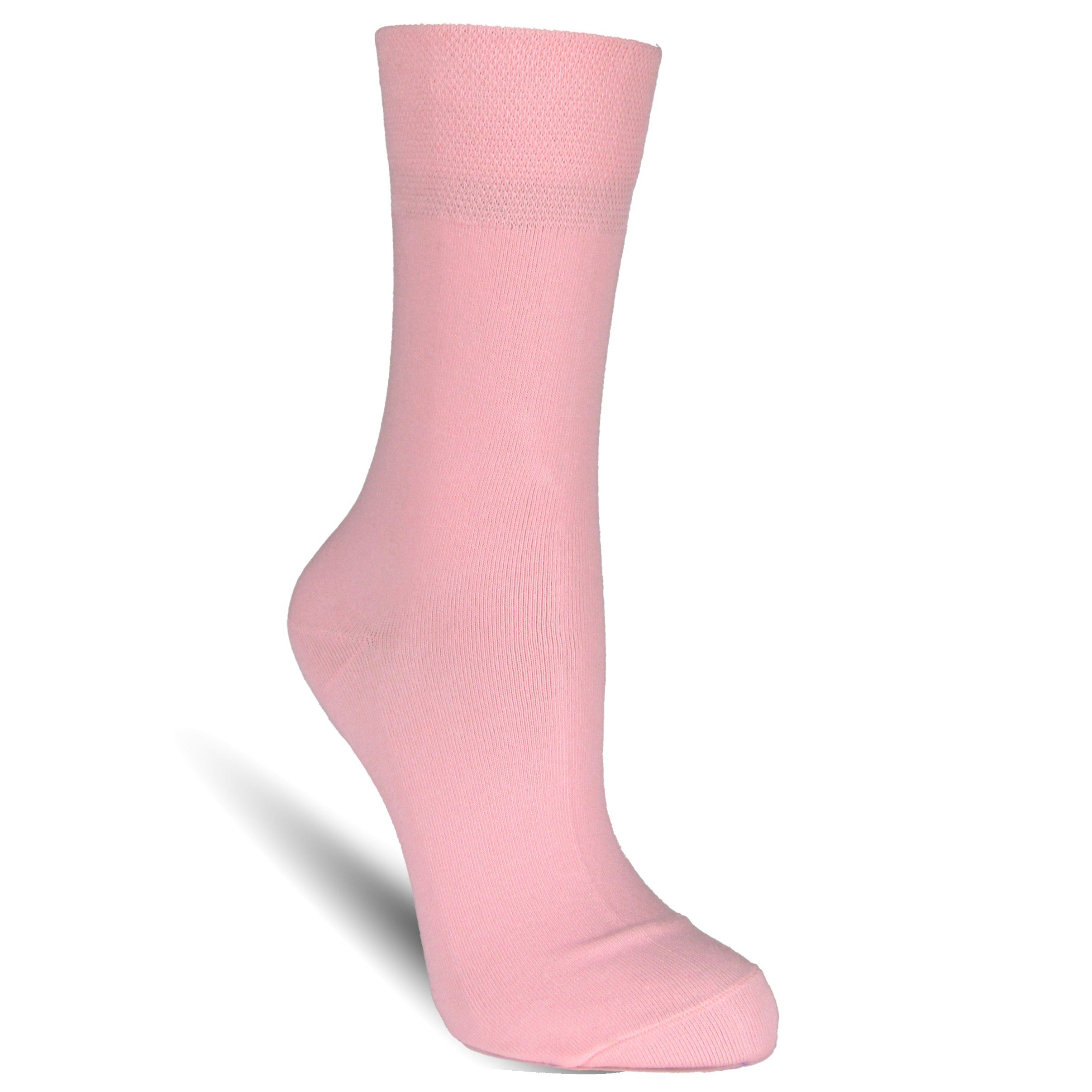 Socked Diabetikersocken Damensocken ohne Gummi (12-Paar) elastische Strümpfe Komfortbund, kein Einschneiden, ohne Naht