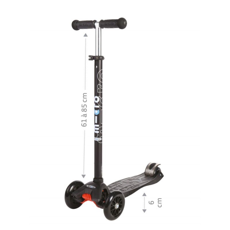 Trottinette 3 roues – Maxi Micro Noir