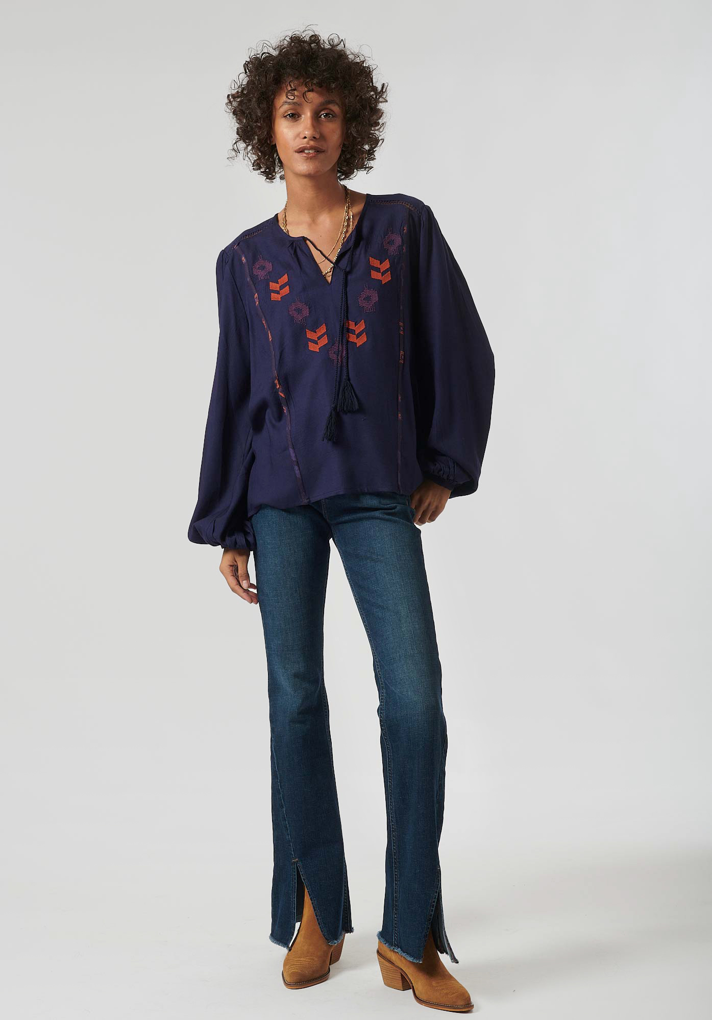 BONNY  Blouse bleue femme
