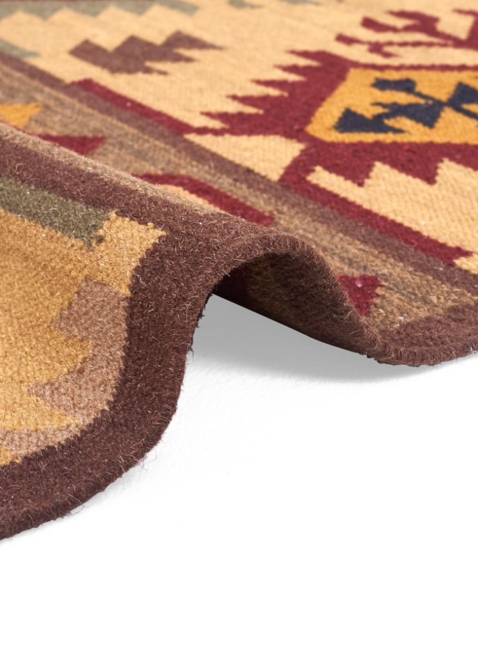 Kelim-Teppich in warmen Farben