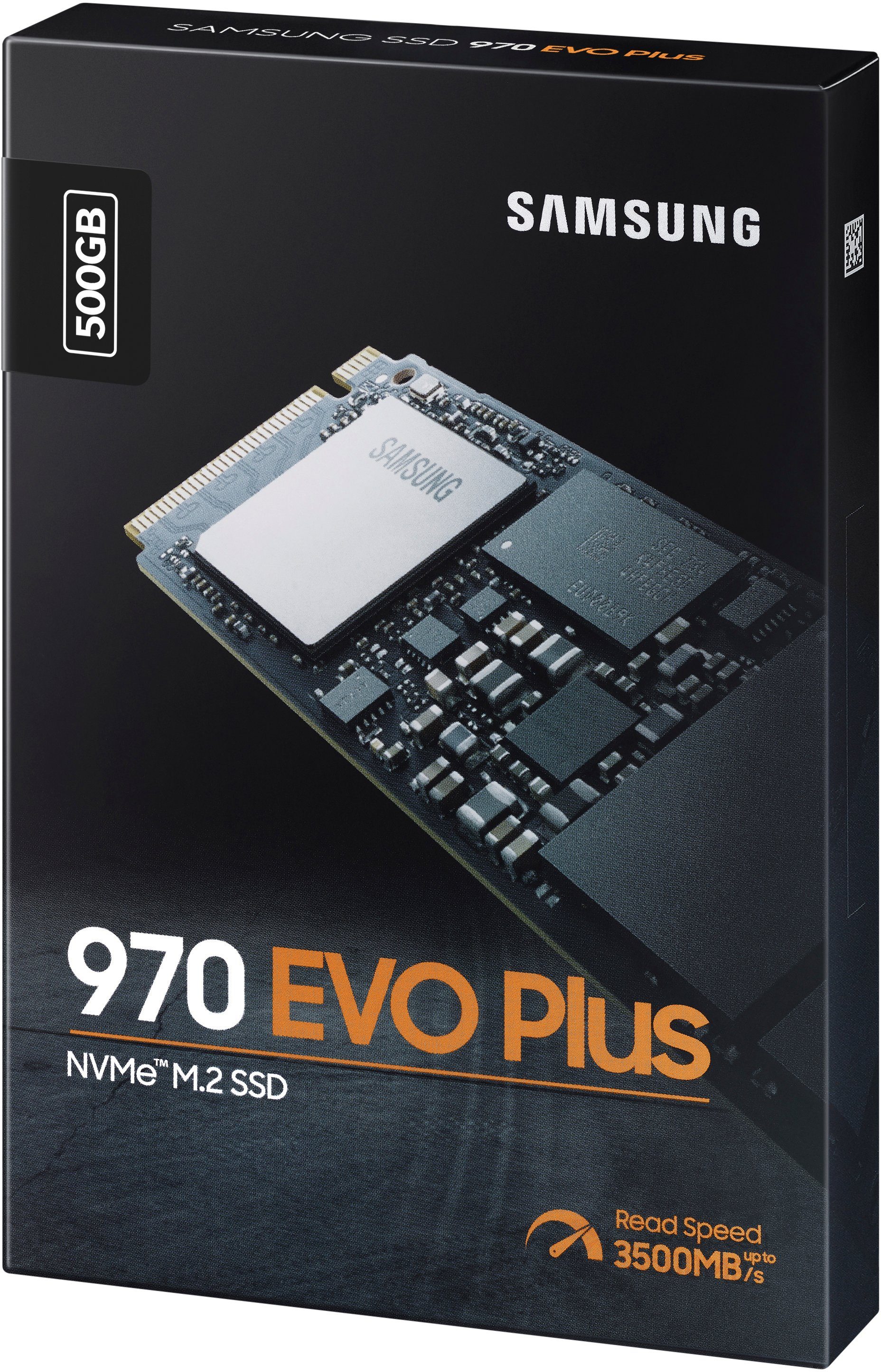 Samsung 970 EVO Plus NVMe™ M.2 1 TB interne SSD (500 GB) 3500 MB/S Lesegeschwindigkeit, 3300 MB/S Schreibgeschwindigkeit