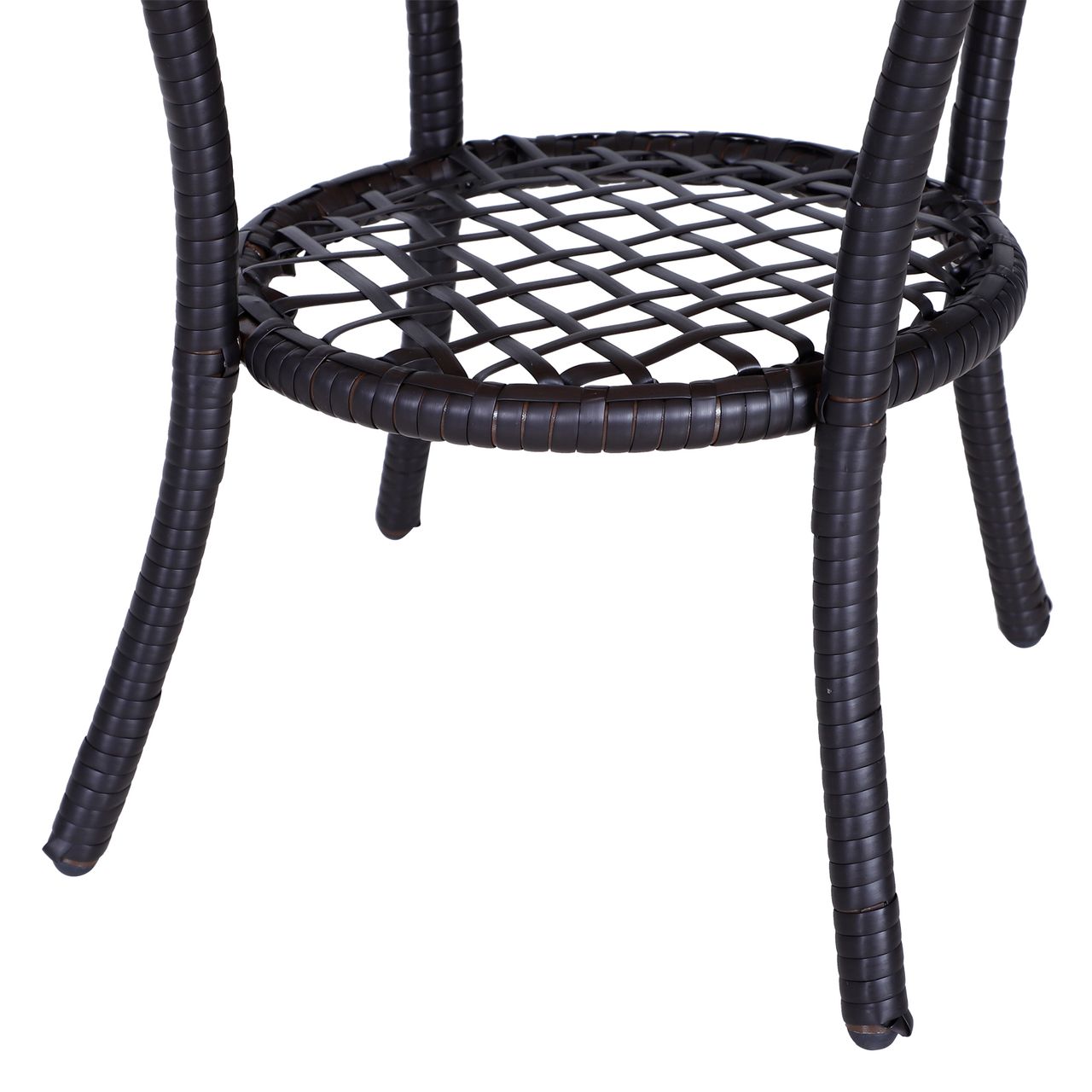 Outsunny Gartengarnitur Schaukelstuhl Set Lounge 3 tlg. Rattan Braun