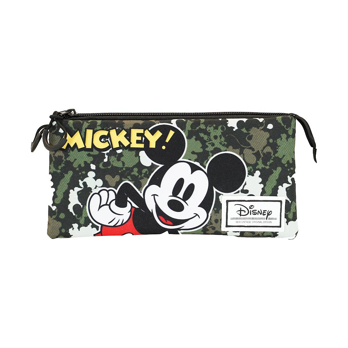 Triple-Schlampermäppchen   Mickey Mouse Camouflage, unbefüllt
