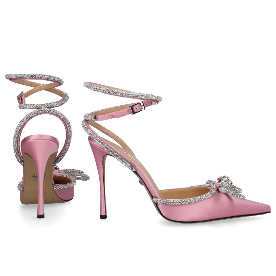 Mach & Mach - Pumps DOUBLE BOW Satin - pink