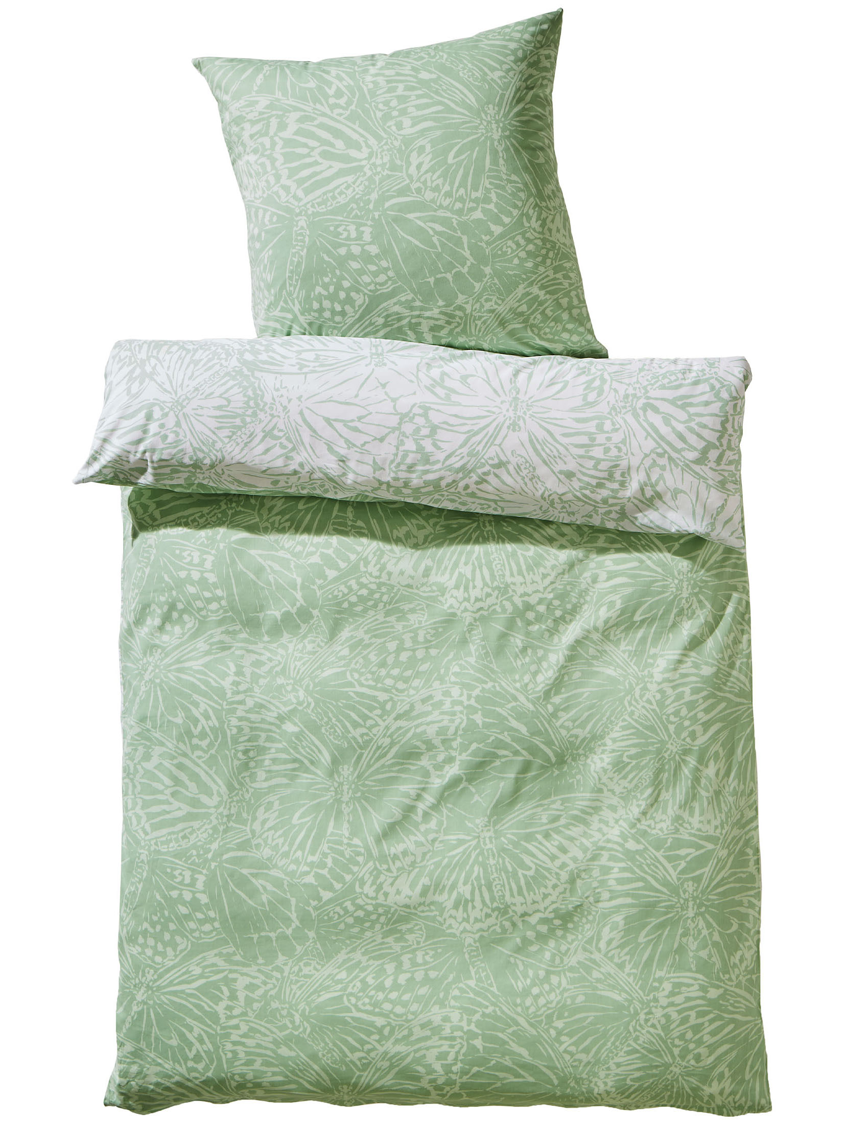 Elanora Satin-Bettwäsche, Grün