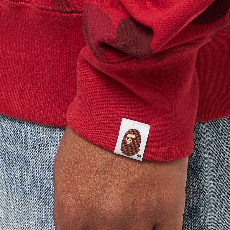 A Bathing Ape Color Camo Shark Full Zip Hoodie M red