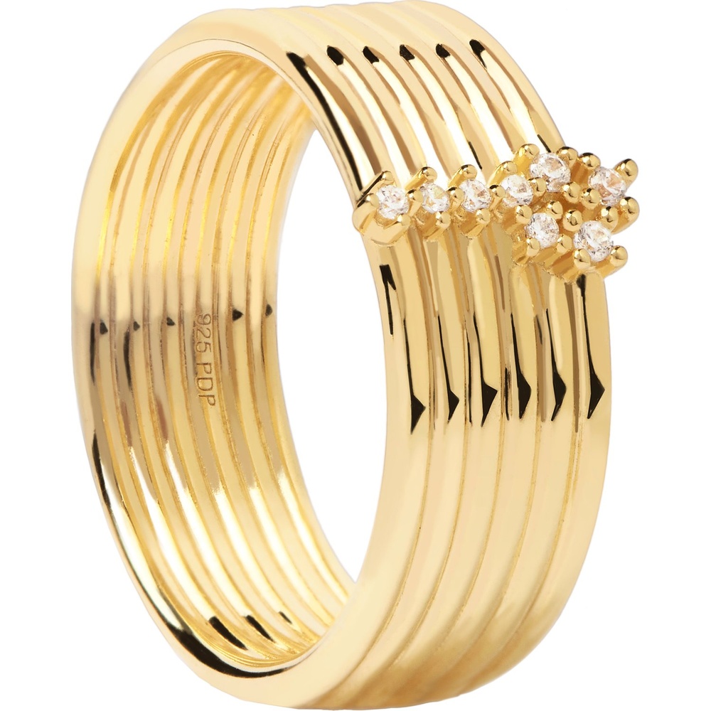 P D Paola Bague pour femme 925 Argent or jaune Bague