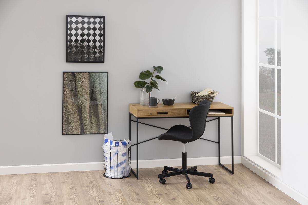 Schreibtisch mit Schublade Seaford Eiche 110 x 45 cm