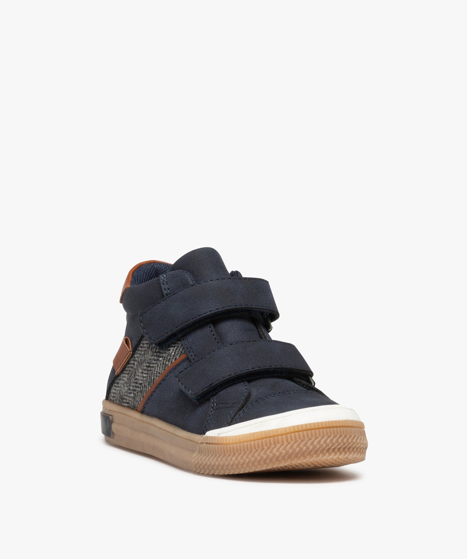 Baskets Garçon mid-cut à scratch style casual marine | GEMO
