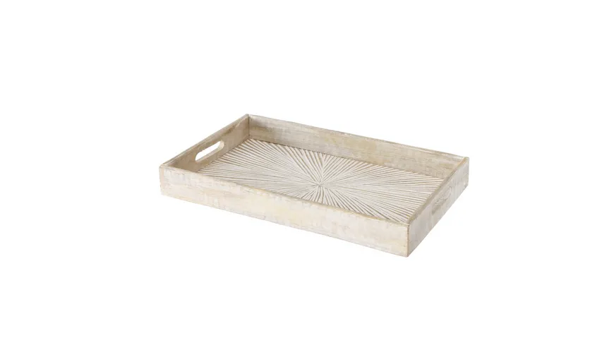 Boltze Tablett Jylling Natur, Weiß