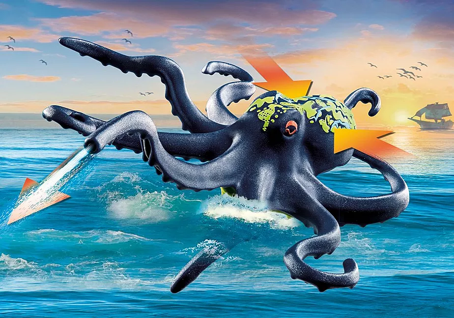 Kampf gegen den Riesenoktopus