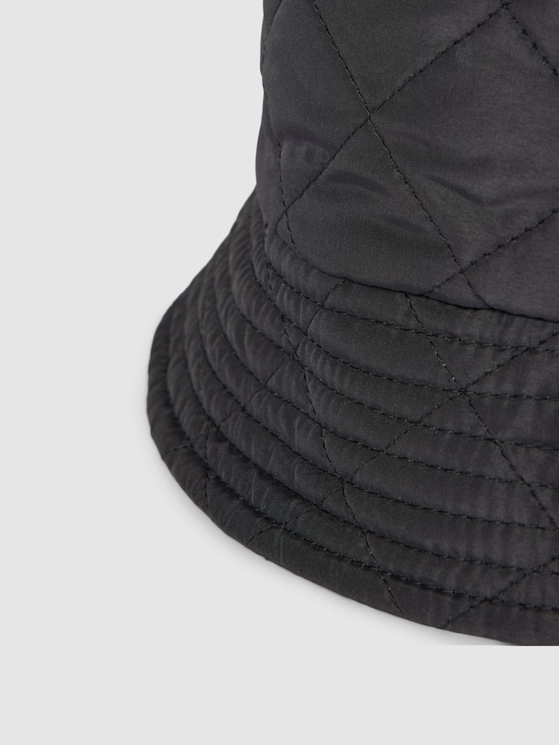 Bucket Hat in Stepp-Optik in schwarz