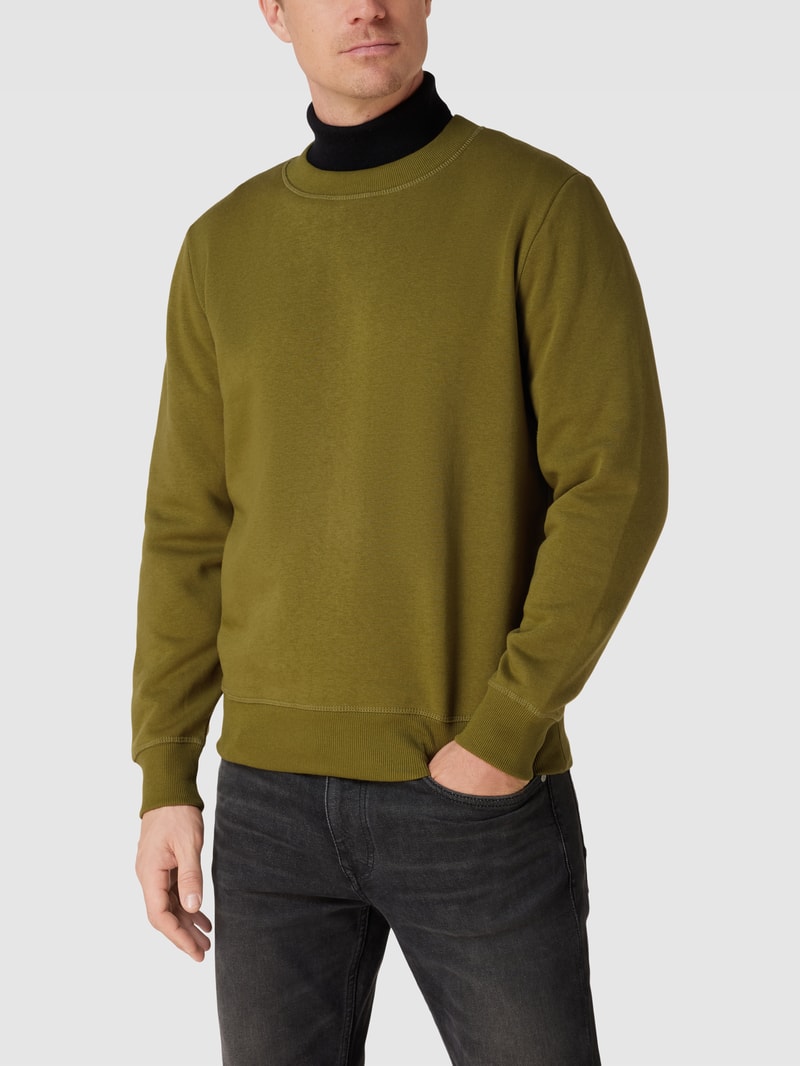 Sweatshirt mit Rundhalsausschnitt in schilf
