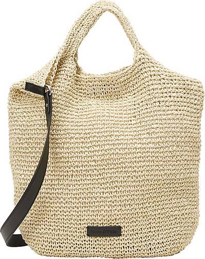 Marc O'Polo Raffia-Bast-Hobo-Bag mit abnehmbarer Leder-Innentasche