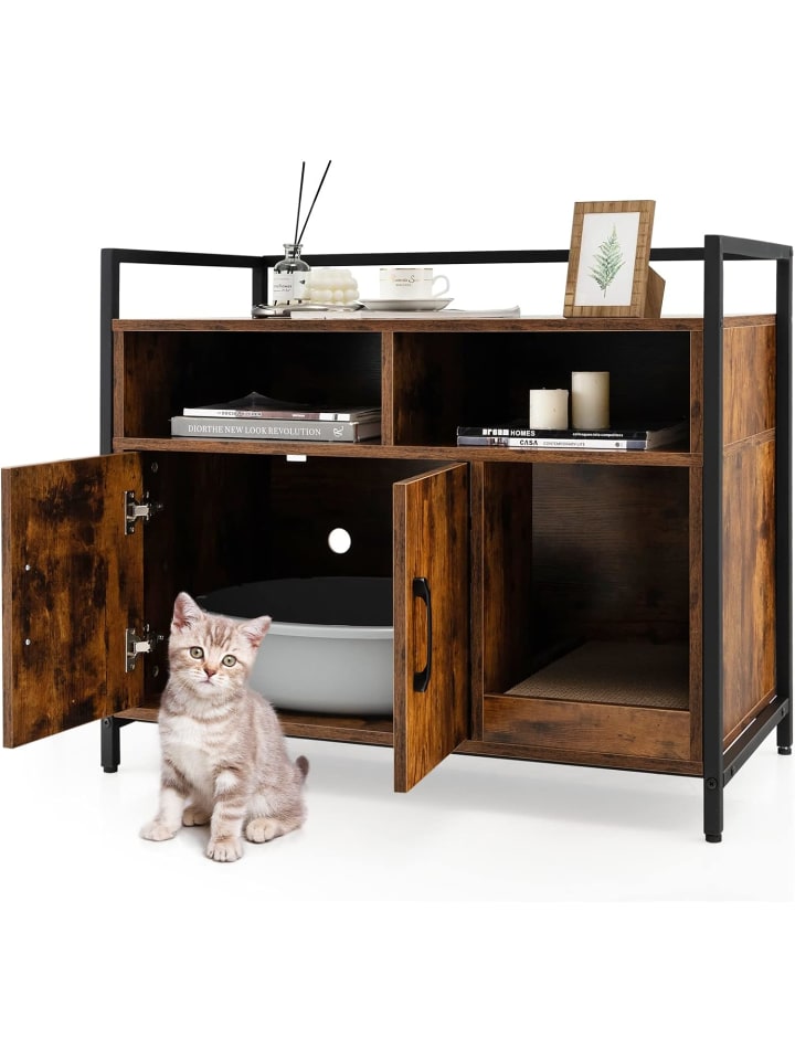 COSTWAY Katzenschrank in Braun günstig kaufen 45 cm