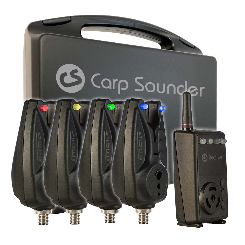 Carpsounder Age-One 4-piece carp bite alarm set + receiver