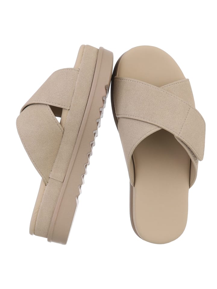 Ital-Design Sandale & Sandalette in Hellbraun günstig kaufen