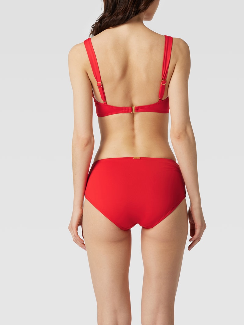Bikini-Oberteil mit Volants Modell 'Beach Clup Solids Ruffle' in rot