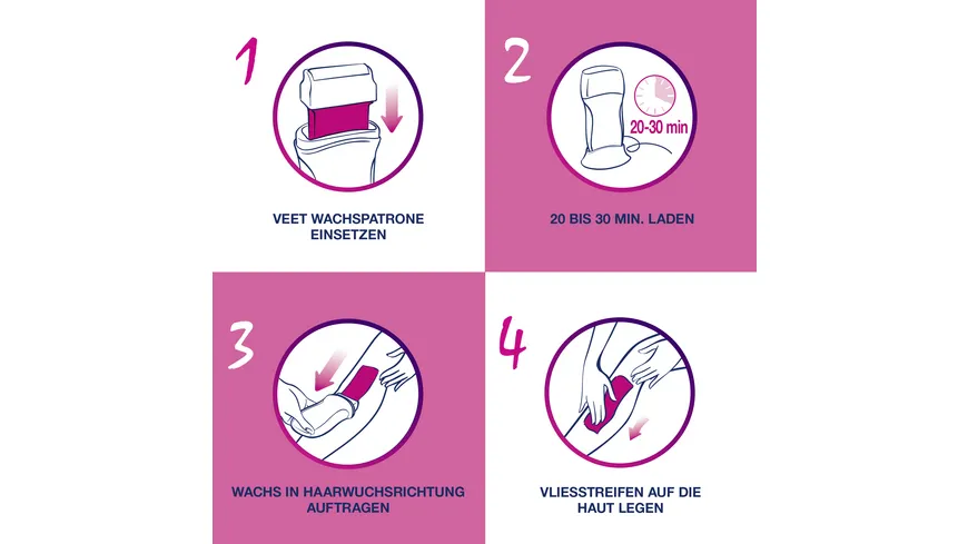Veet Easy Wax elektrisches Warmwachs Roll on System