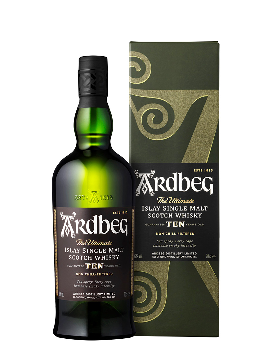 Islay Single Malt Scotch Whisky Guaranteed 10 Years Old Ardbeg 0,7 ℓ, En Étui