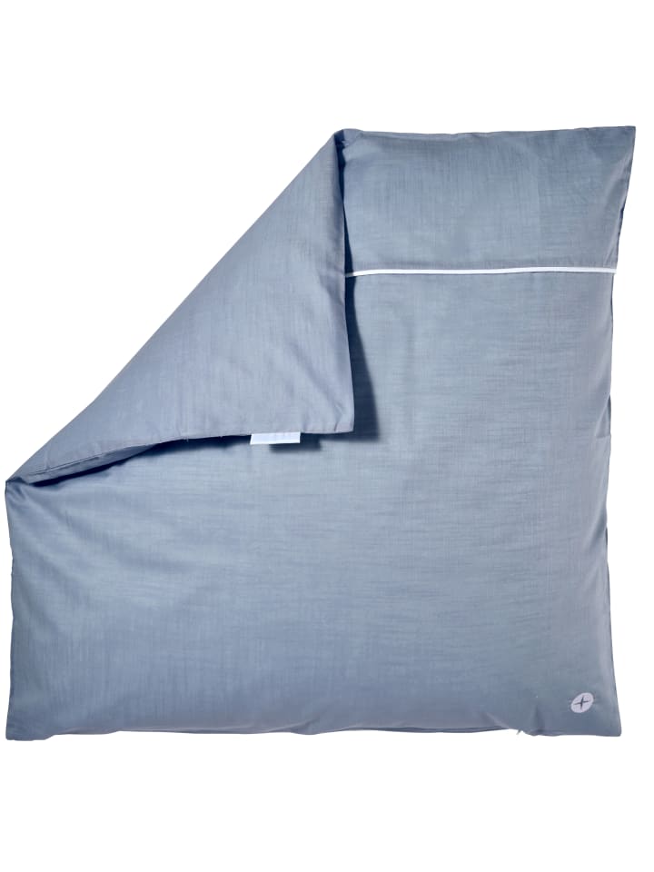 nordic coast company  Hochwertige Babybettwäsche in Blau Grau 80x80 cm günstig kaufen 80x80 cm