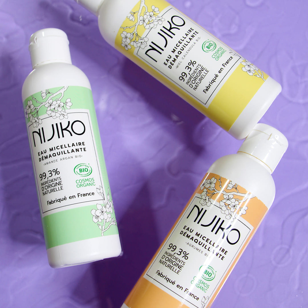 nijiko Eau Micellaire Bio pour Peau Sèche Démaquillant et nettoyant