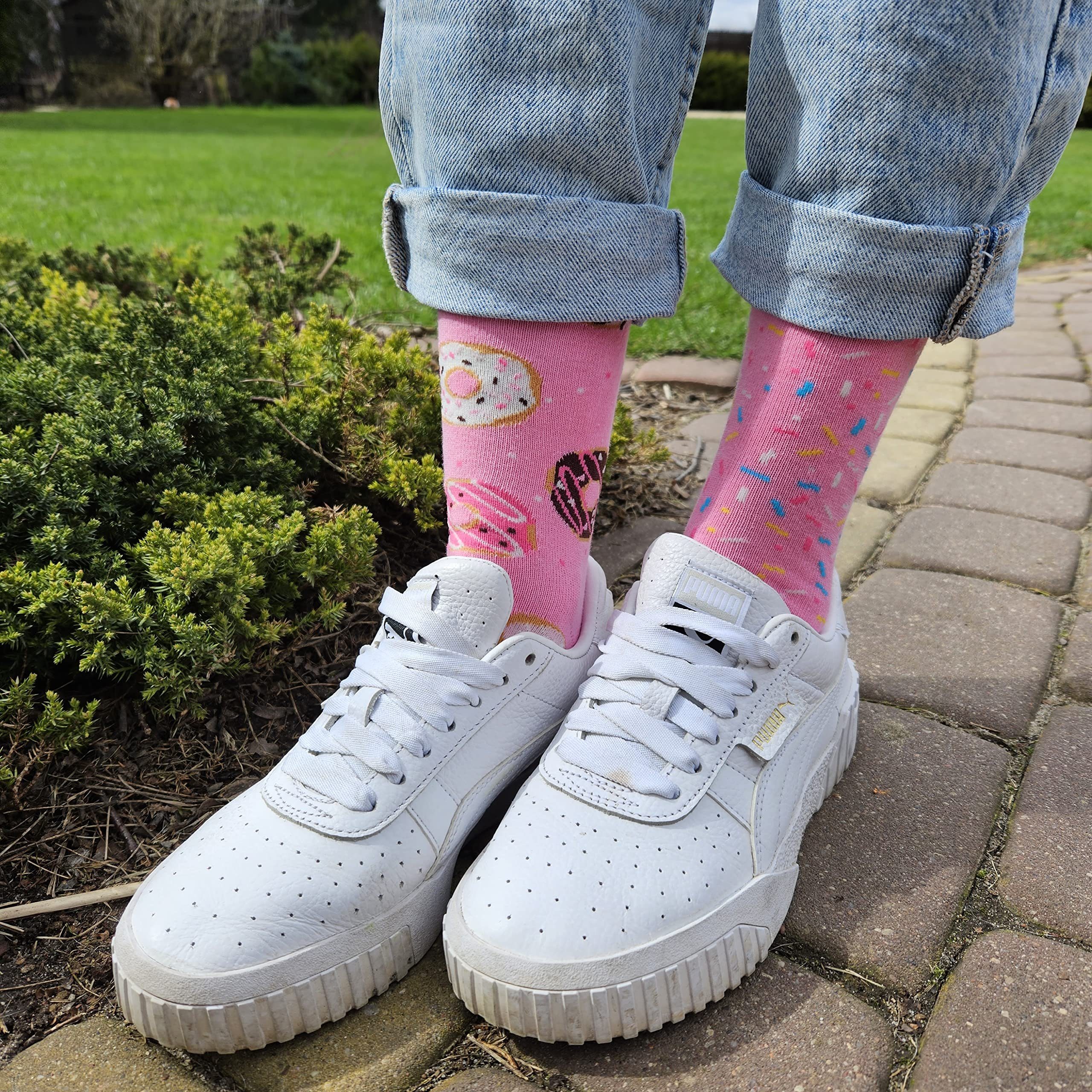 Soxo Socken Lustige Geschenke Für Frauen (Box, 1-Paar, 1 Paar) Bunte Socken Damen Donut