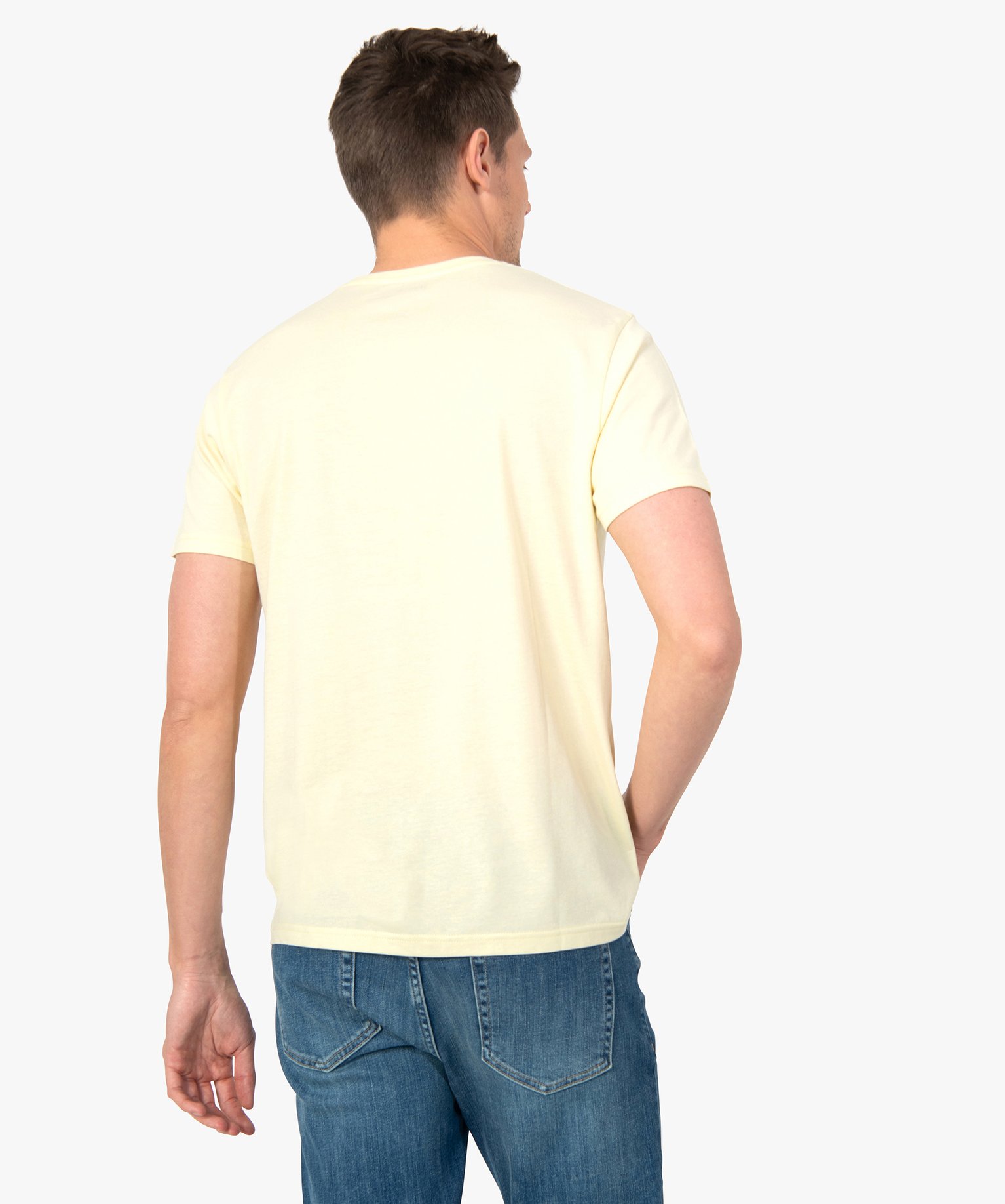 Tee-shirt homme à manches courtes motif surf jaune | GEMO