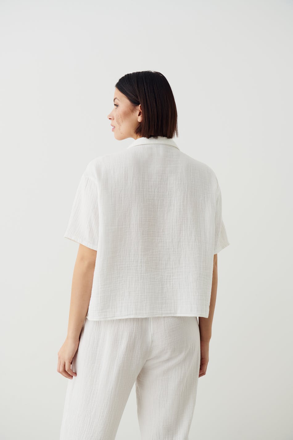 Gauze pyjamas shirt