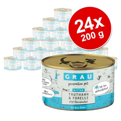 Sparpaket GRAU Kitten Getreidefrei 24 x 200 g