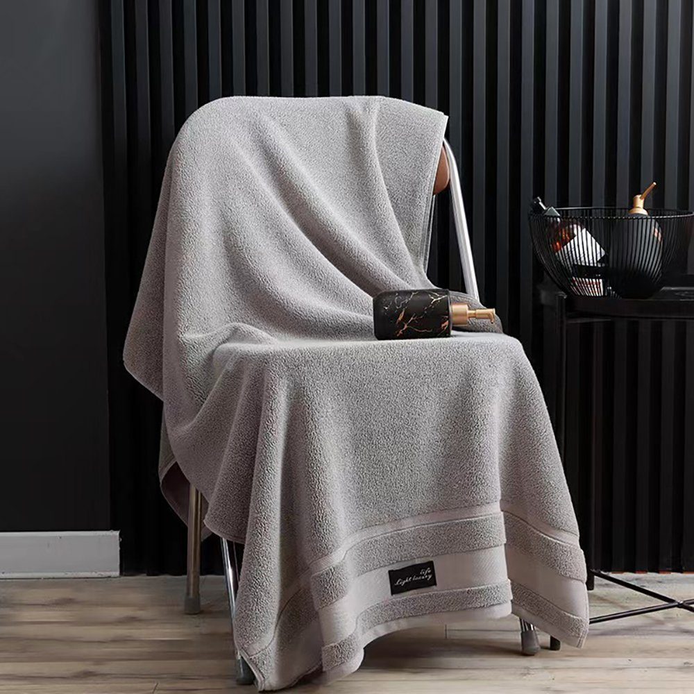 SCOHOME Saunatuch Baumwolle Saunatuch, verdickt Besticktes Badetuch 70*140cm, Weich und bequem, Geeignet für Männer und Frauen